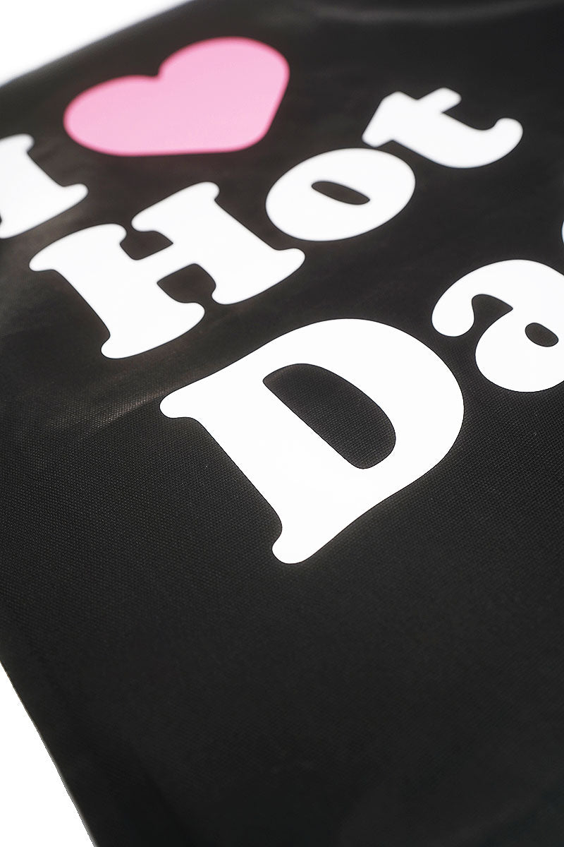 Hot Dads Throw Pillow-Black