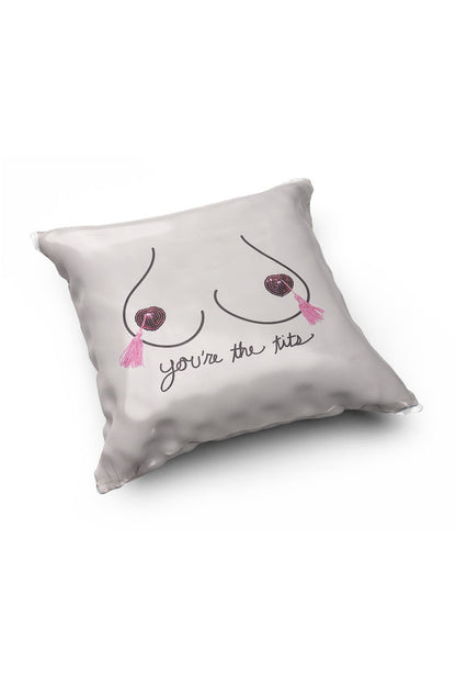 You’re the Tits Pasties Throw Pillow-Cream